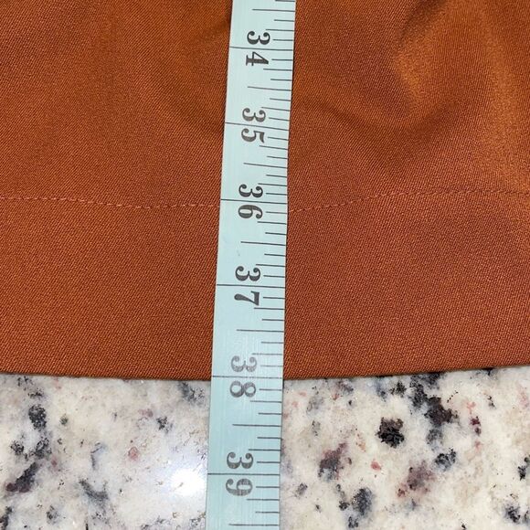 Lauren Conrad Womens Ruffled Collar Button Front Twill Trench Coat Brown‎ Medium - Picture 8 of 8